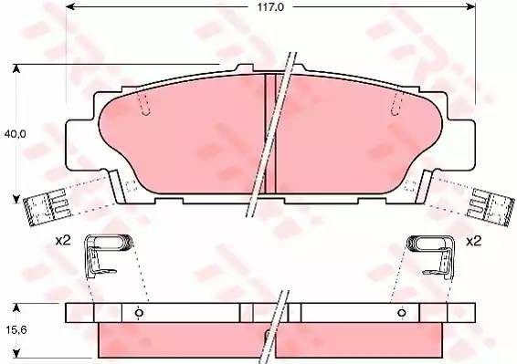 GDB1257 376 00 !колодки дисковые з.\ Lexus LS 400 89-92/ES 2.5/3.0 &24V 89> GDB1257 TRW