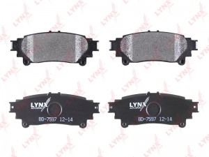 Колодки тормозные TOYOTA Highlander (13-) задние (4шт.) LYNX BD-7597 LYNXAUTO