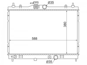 РАДИАТОР NISSAN SENTRA 14-/BLUEBIRD SYLPHY/WINGROAD HR15DE-CR12/AD EXPERT HR15DE NS0001G11 SAT
