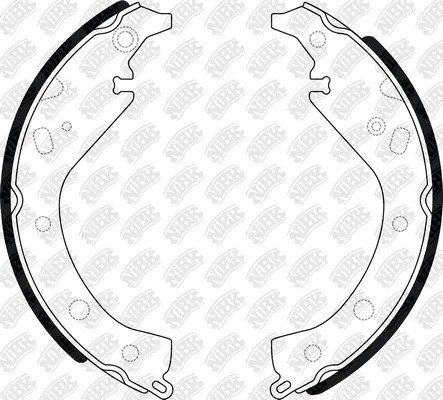 Колодки тормозные TOYOTA Matrix (01-04) задние барабанные (4шт.) NIBK FN2358 NIBK