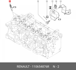 Свеча накаливания RENAULT Clio (10-) OE 110654876R RENAULT