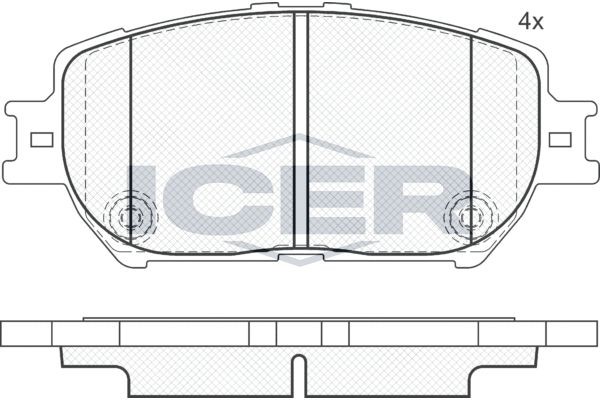 181689 колодки дисковые передние !\ Toyota Camry 2.4WT-i/3.0i 01> 181689 ICER