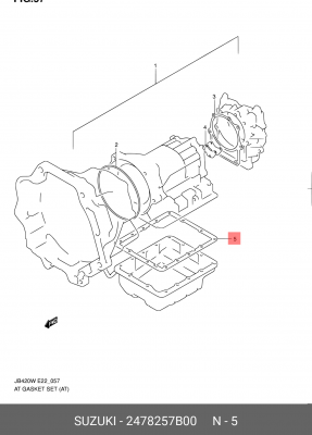 Прокладка поддона АКПП SUZUKI 24782-57B00 2478257B00 SUZUKI