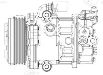 Компрессор кондиц. для а/м  VW Polo Sedan (10-) 1.6i LCAC1853 LCAC1853 LUZAR