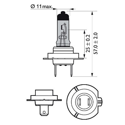 Лампа набор 12V H7 55W+W5W/T105 PX26d 4200K бокс (2шт.+2шт.) White Vision Ultra  12972WVUSM PHILIPS