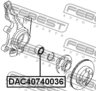 Подшипник ступицы DAC40740036 DAC40740036 FEBEST