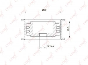 ролик обводной ремня ГРМ!\ Audi 80 2.6-2.8 91-94/A4 95-00 PB-3002 LYNXAUTO