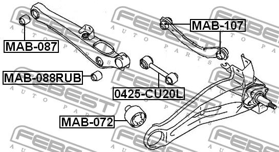 MITSUBISHI LANCER 2003> MAB-088RUB FEBEST
