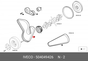 Ремень 12PK1835 ДВС CURSOR13  504049426 IVECO 504049426 IVECO
