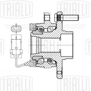 Ступица пер. в сборе с подшип. для ам Chery Fora (06-) (MR 2730) MR 2730 TRIALLI