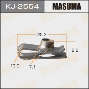Скоба крепежная металлическая М6 (гайка закладная) MASUMA KJ-2554 MASUMA