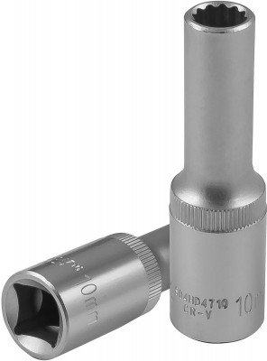 Головка торцевая глубокая 12-гранная 1/2"DR 10 мм. S04HD4710 JONNESWAY