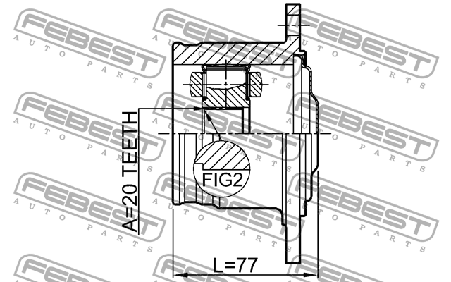 ШРУС 0111-GX115R 0111-GX115R FEBEST