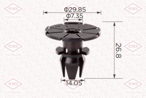 Клипса автомобильная [упаковка 10 штук] TJB1600 TJB1600 TATSUMI