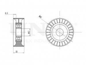 Ролик натяжной приводного ремня TNS-10068 UNIO