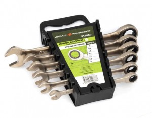 Набор ключей комбинированных 8-17мм трещоточных в холдере 6 предметов ДЕЛО ТЕХНИ 515060 DELO TEHNICI