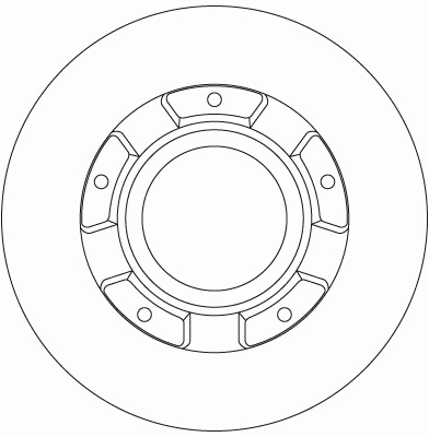 Диск тормозной задний FORD TOURNEO/TRANSIT CUSTOM 2.2TDCI 12/12-  DF6510S DF6510S TRW