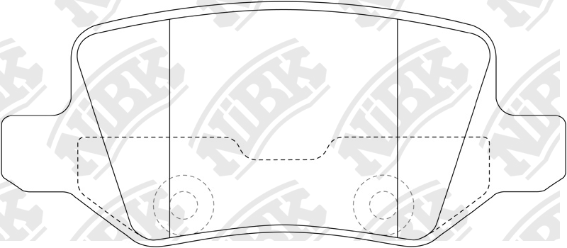 Колодки тормозные MERCEDES A (W169) задние (4шт.) NIBK PN0214 NIBK