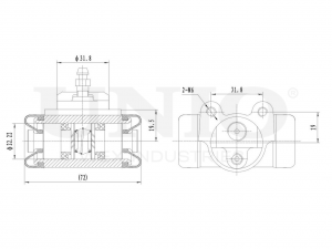 Цилиндр тормозной колесный BRC-20520 UNIO
