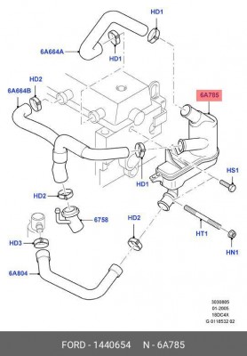 Маслоотделитель FORD Focus (05-11) OE 1 440 654 FORD