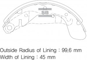 Колодки тормозные DAEWOO Nexia,Espero,Lanos,Nubira (88-) задние барабанные (4шт. SA055 SANGSIN
