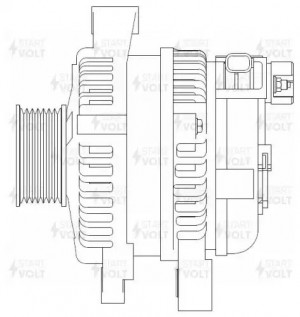 Генератор для а/м Honda Accord VIII (08-) 2.4i 130A (LG 2302) LG2302 START VOLT