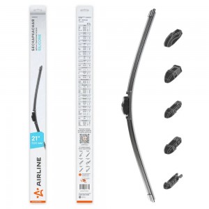 Щетка стеклоочистителя бескаркасная Silicone 530мм 5 адаптеров AWBBS009 AIRLINE