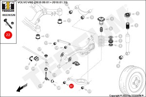 Болт регулировки развала кол 00228329 TEDGUM