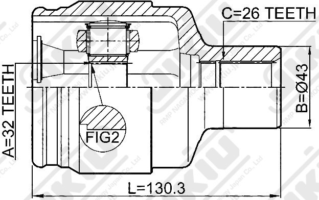 ШРУС JC52003 JC52003 JIKIU