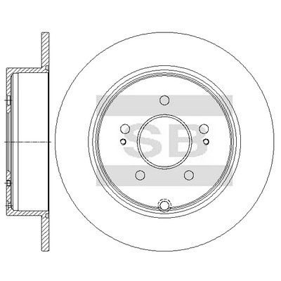 Диск тормозной KIA Seltos (19-) задний (1шт.) SANGSIN SD4373 SANGSIN