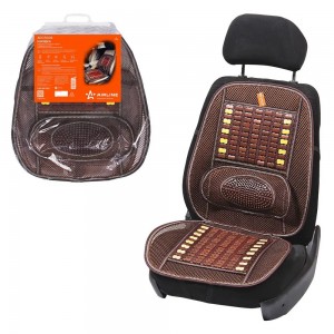 Накидка на сиденье массажная деревянная с поясничной опорой темная AIRLINE ADCS002 AIRLINE