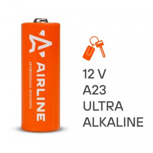 Батарейка A23 "AIRLINE" (щелочная, 12V, для брелков сигнализаций) (1 шт.) 23A-01 AIRLINE