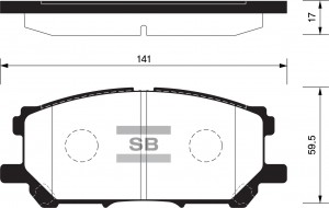 Колодки тормозные дисковые Lexus RX300 all 03 SP1456 SP1456 SANGSIN