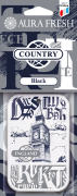Ароматизатор подвесной картонный (black) Country AURA FRESH 23017 AURA FRESH