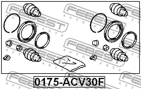 TOYOTA CAMRY V50 (2011>) К/КТ НА 2 СУППОРТА 0175-ACV30F FEBEST