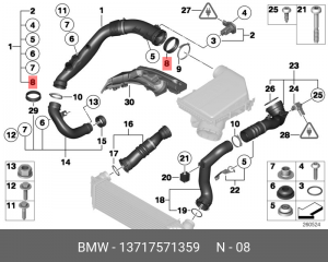 прокладка ДВС!\ BMW 5-серия F10/F11 09> 13 71 7 571 359 BMW