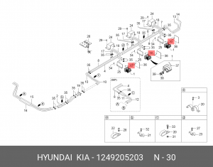 Винт HYUNDAI KIA OE 1249205203 HYUNDAI KIA