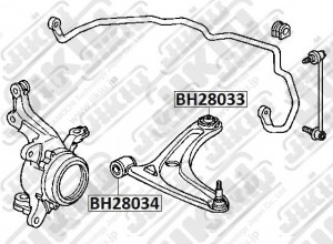 Сайлентблок рычага передний HONDA JAZZ 02-08 BH28034 BH28034 JIKIU