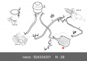 трубка масляная!\IVECO F1CE 504334201 IVECO