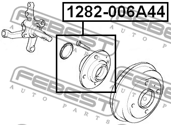 к-т подшипника ступ. зад.!\ Hyundai Accent 99> 1282-006A44 FEBEST