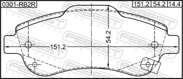 Колодки передние HONDA CR-V RE3/RE4 2007-2012 0301-REF 0301-REF FEBEST