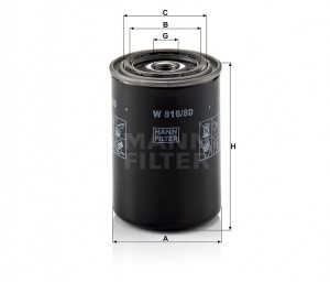 Фильтр масляный W816/80 W 816-80 MANN FILTER