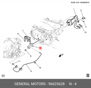 Цилиндр сцепления главный CHEVROLET Captiva (09-) OE 96625628 GENERAL MOTORS