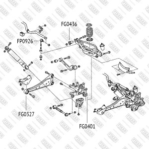 Сайлентблок заднего кулака TOYOTA RAV4 05- FG0401 FG0401 FIXAR