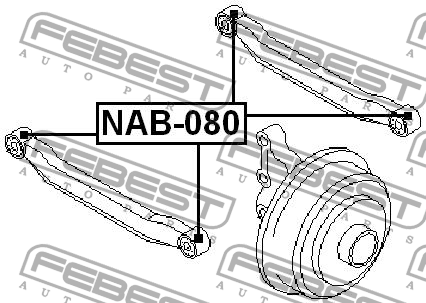 NISSAN PRIMERA P10E (1990-1996) NAB-080 FEBEST