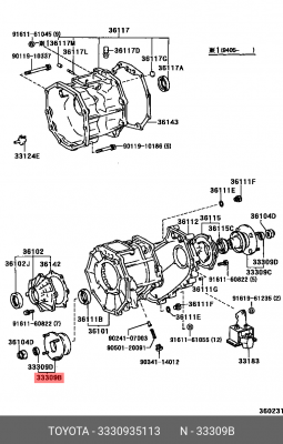 ФЛАНЕЦ 3330935113 33309-35113 33309-35113 TOYOTA