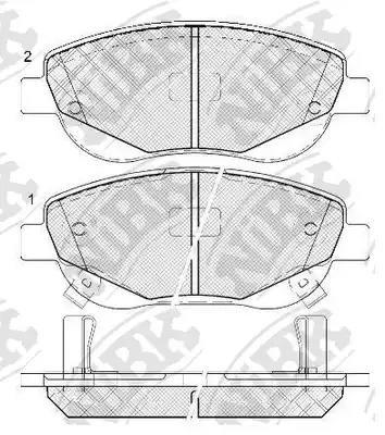 Колодки тормозные TOYOTA Avensis (08-) передние (4шт.) NIBK PN1843 NIBK