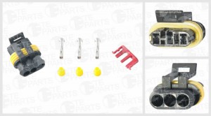 разъём 3х контактный универсальный (ответная часть 7810338)(3-pin, 3 уплотнения, 7810335 TE PARTS