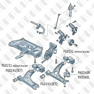 VW GOLF V (2004-2009)/AUDI A3 [8P1] (2003- 2013) FK0268R FIXAR