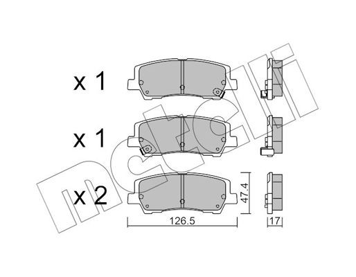 колодки дисковые задние!\ Ford Mustang 15> 2211840 METELLI